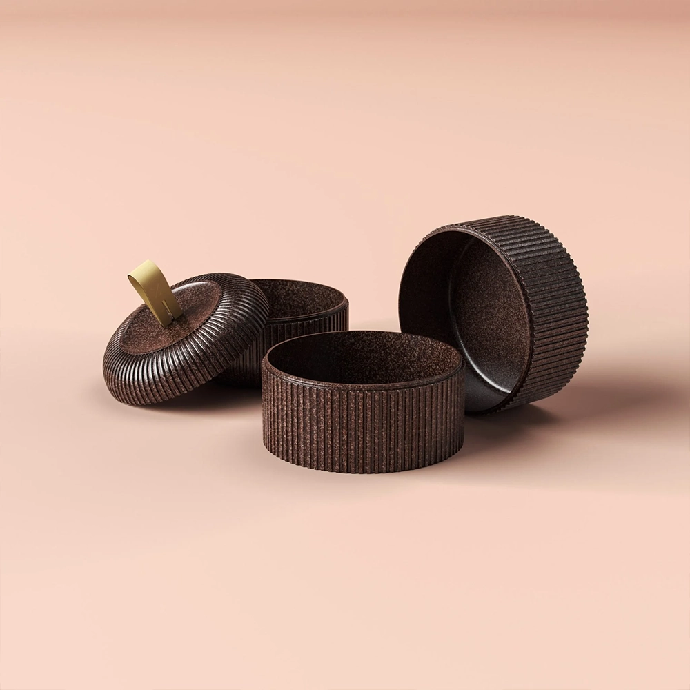 Cocoa bean shells  – reusable fast food packaging